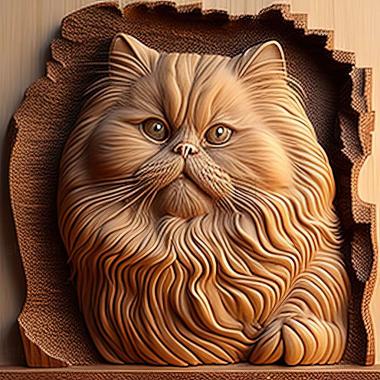 3D model British Longhair cat (STL)